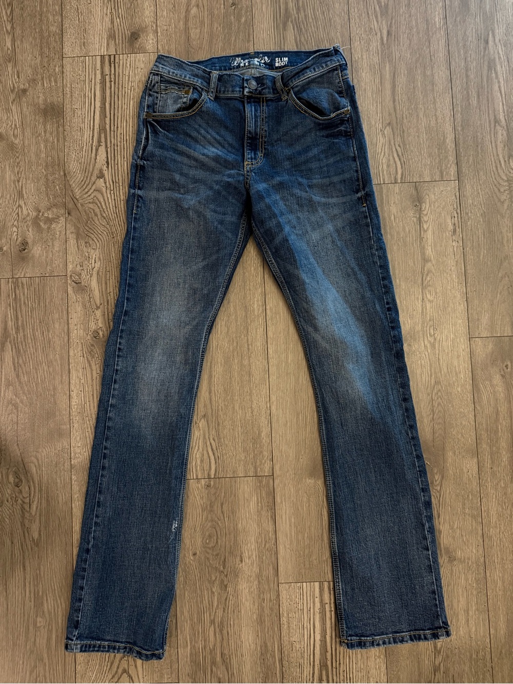 Wrangler Retro Slim Boot Cowboy Dark Wash 10WLT77LY Men Size: 30x36 Denim Jeans - Picture 3 of 11